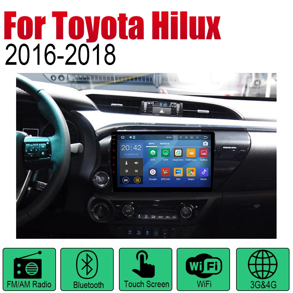 Для Toyota Hilux 2016 2017 2018 Авто Радио 2 Din Android автомобильный плеер GPS Навигация BT Wifi карта