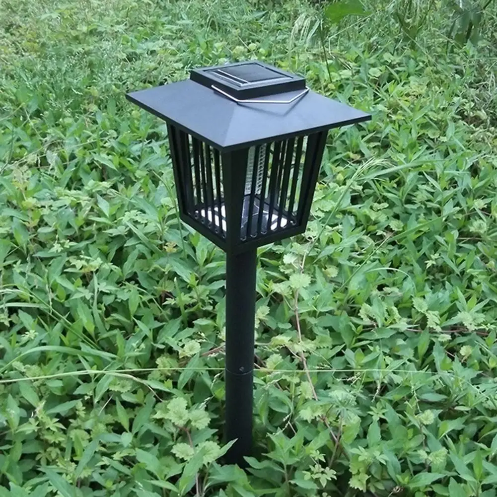

Solar Powered Outdoor Insect Mosquito Killer Bug Zapper Garden LED Lawn Light