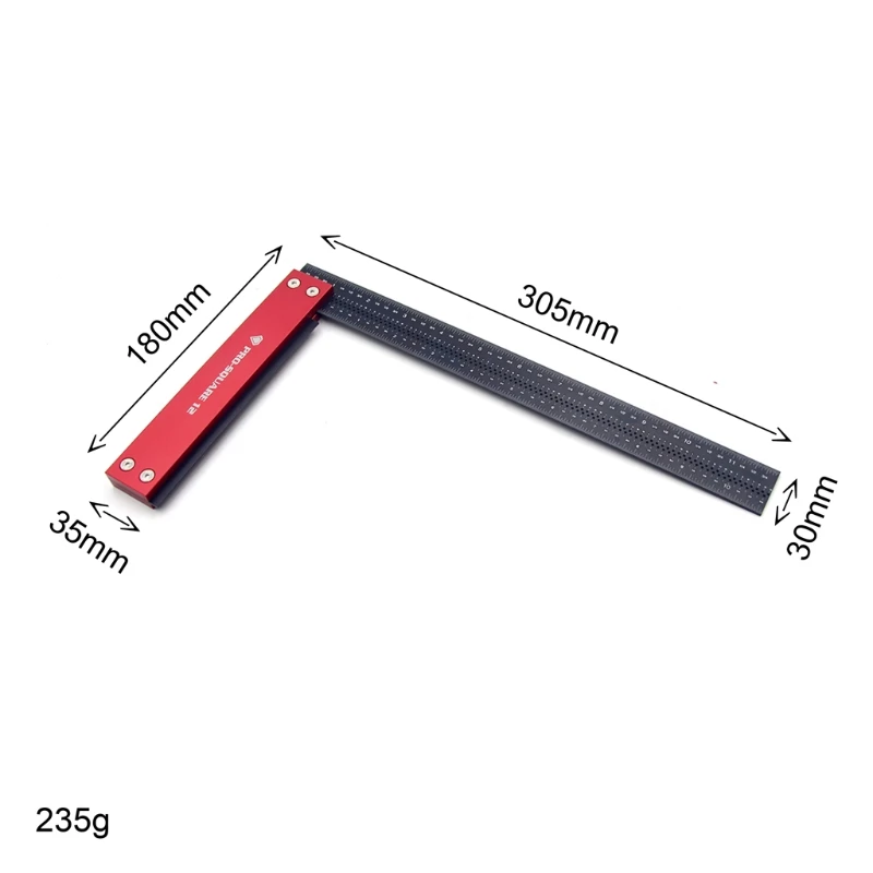 

Aluminum Alloy Square Ruler Right Angle Marking Gauge Protractor for Carpenter Woodworking Measuring Tools