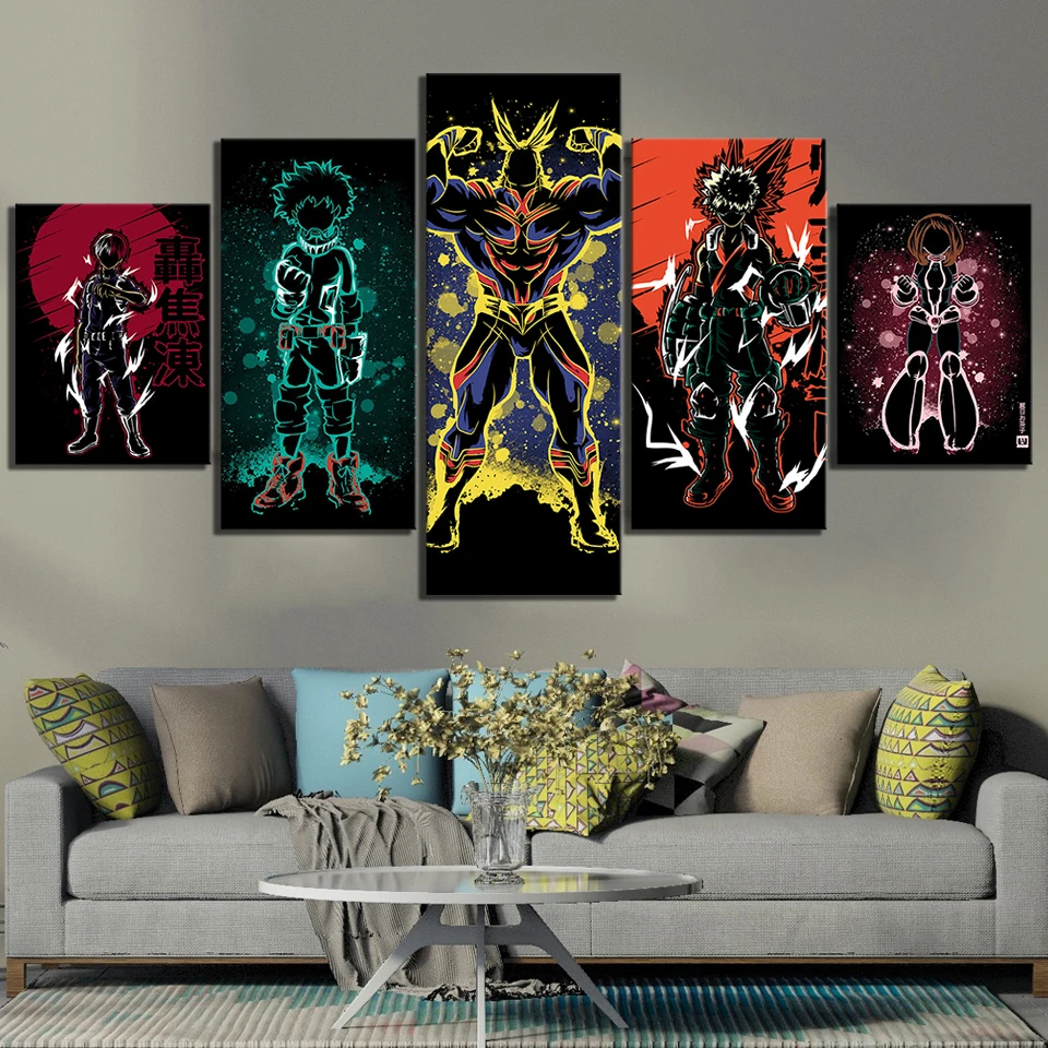 

Картина для вышивки крестиком с изображением героев аниме «Моя геройская Академия»