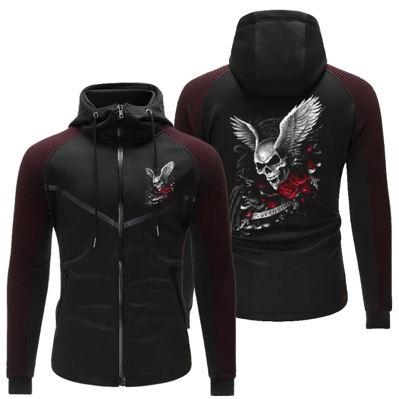 Спортивный костюм большого размера пиджак с максимальным бюстом и черепом