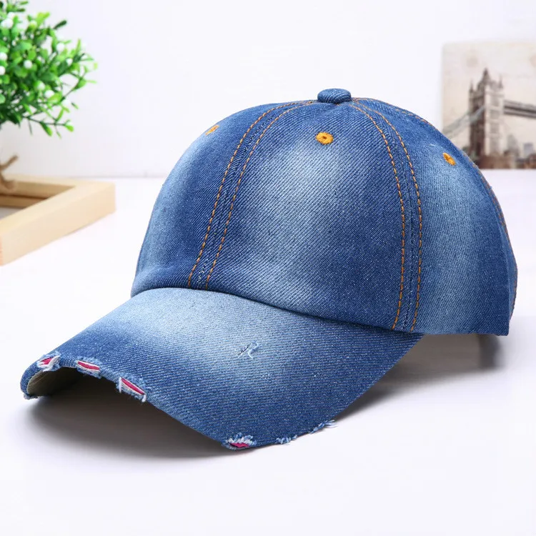 Джинсовая бейсбольная кепка глянцевая Кепка с утиным язычком Спортивная на