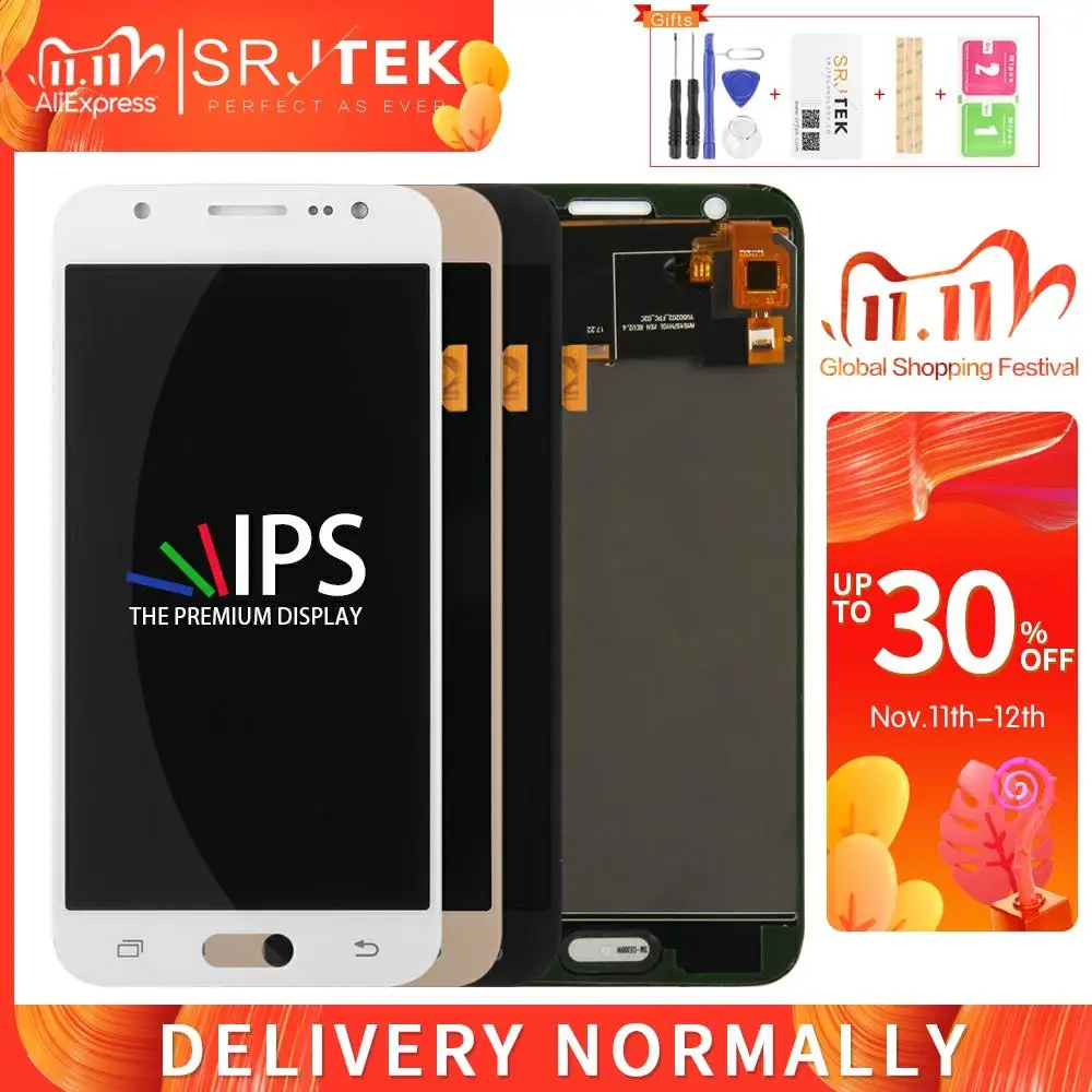 2 шт./лот AMOLED/OLED/TFT для Samsung Galaxy J5 2015 LCD J500 J500F J500H дисплей сенсорный экран дигитайзер