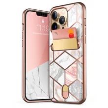 I-BLASON For iPhone 13 Pro Max Case 6.7 inch (2021 Release) Cosmo Wallet Slim Designer Card Slot Wallet Case Back Cover caso