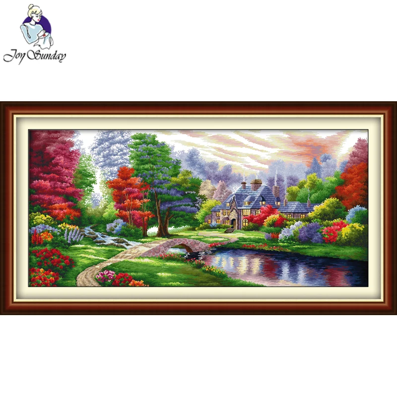 

Joy Sunday,The Ambilight,cross stitch embroidery set,Scenery pattern cross stitch,Needlework counted cross-stitch patterns