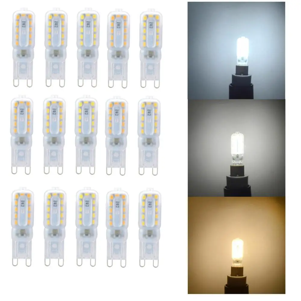 Диммируемая миниатюрная Светодиодная лампа кукуруза 15x14LED s 22 светодиодный G9 SMD 2835