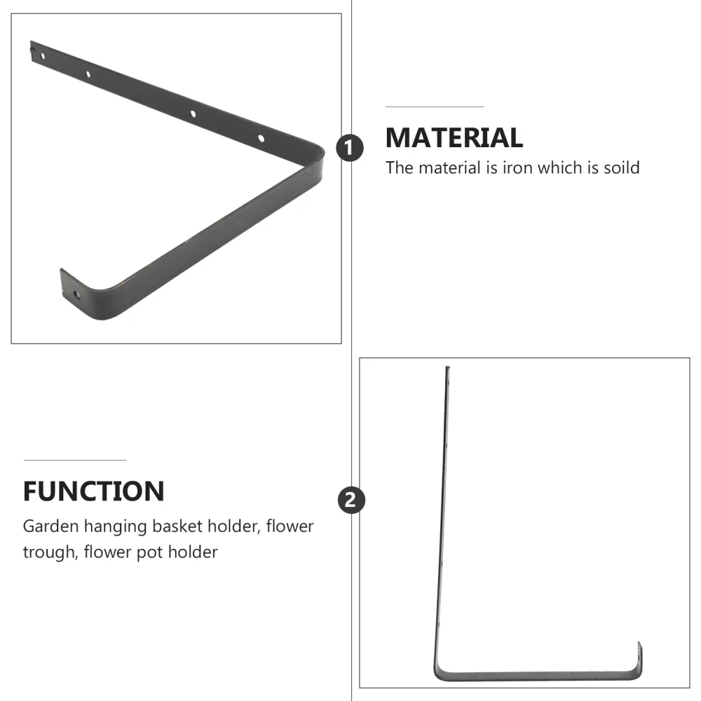 

2Pairs Flower Boxes Bracket Creative Planter Hook Hanging Plant Brackets