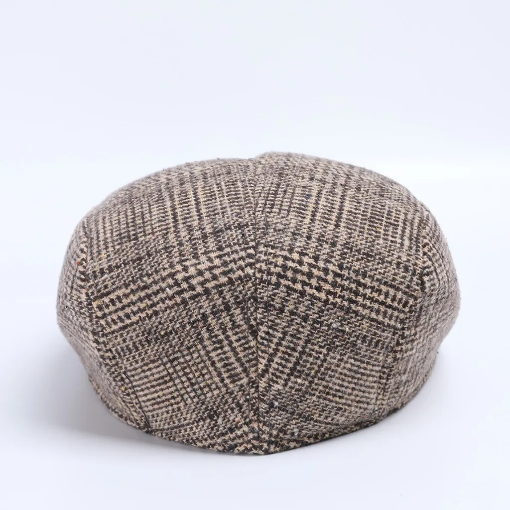 Мужские и женские ретро-шляпы с рисунком гусиных лапок дышащий зимний теплый