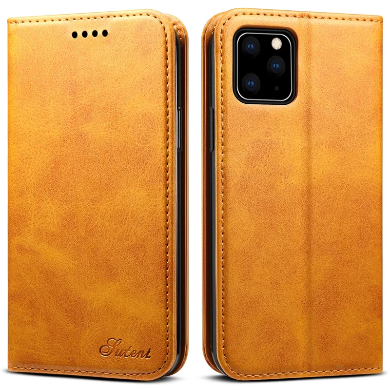 

New Style for Iphone11max Leather Cover 8plus Mobile Phone Shell iPhone Case XR Card Instert S20 Flap