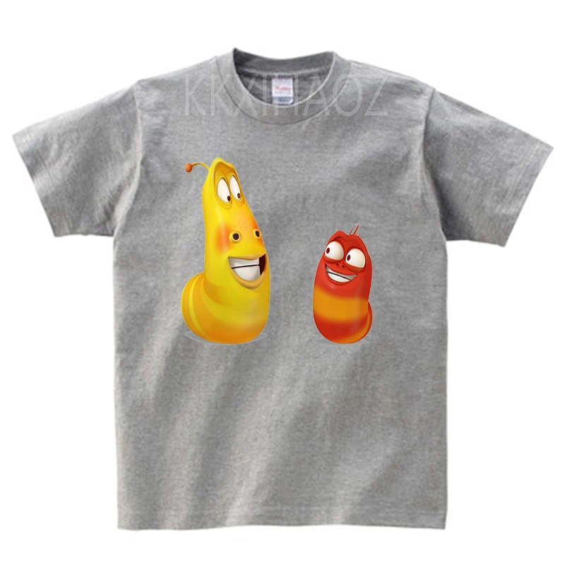 

Kids Summer Girls & Boys T shirt Korea Hilarious Insect Larva Cartoon Print Children's Funny Cute Baby Clothes Tops