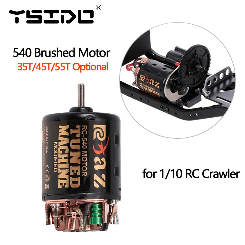 540 Brushed Motor 55T 45T 35T for 1/10 Off-Road Rock Crawler Climbing RC Car Traxxas TRX4 Axial SCX10