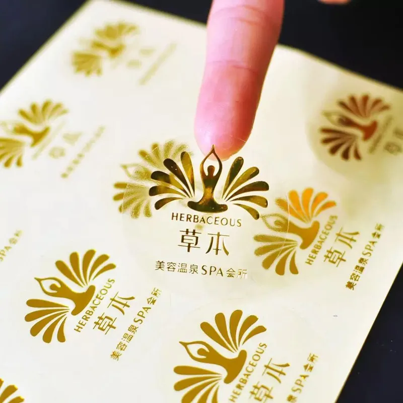 Custom logo printed Waterproof Vinyl Transparent Sticker Clear adheresive label | Дом и сад
