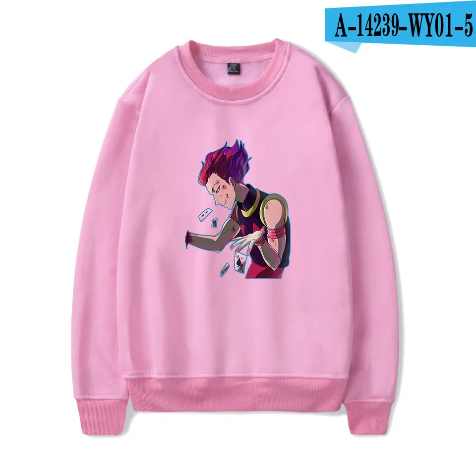 Толстовки Hisoka Толстовка японская аниме Hunter X с круглым воротником для мужчин и