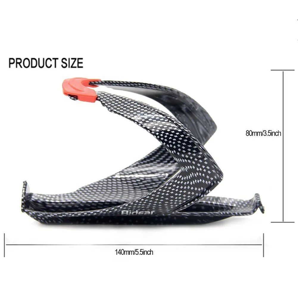 

Bicycle Bottle Cage Carbon Fiber Pattern Plastic Bike Bottle Holder Bike Cup Support Cycling Water Bottle Holder Cage Rack