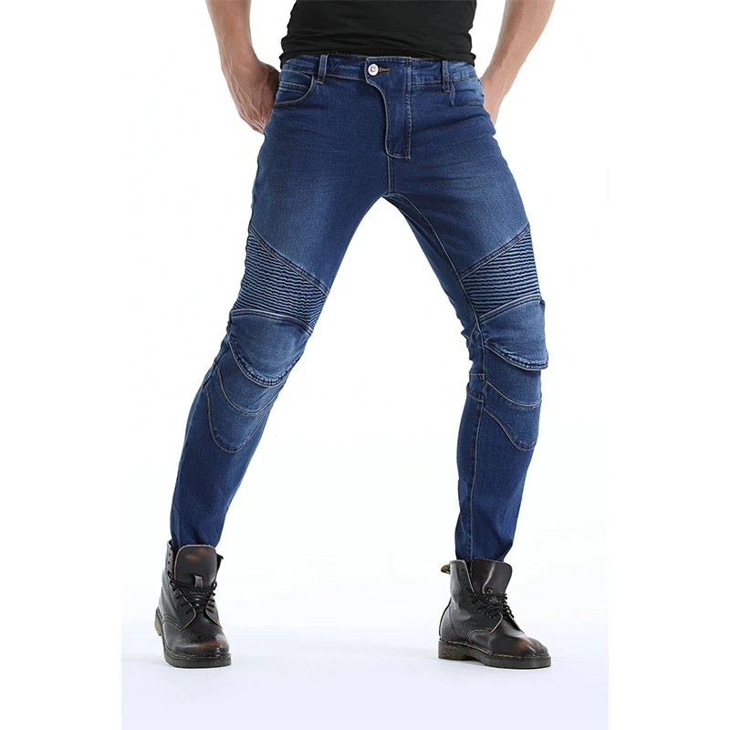 

Komine Motorcycle Riding Jeans Men Models Fall Cycling Pants Trousers Protective Jean 06 Black Blue To Send Protective Gear