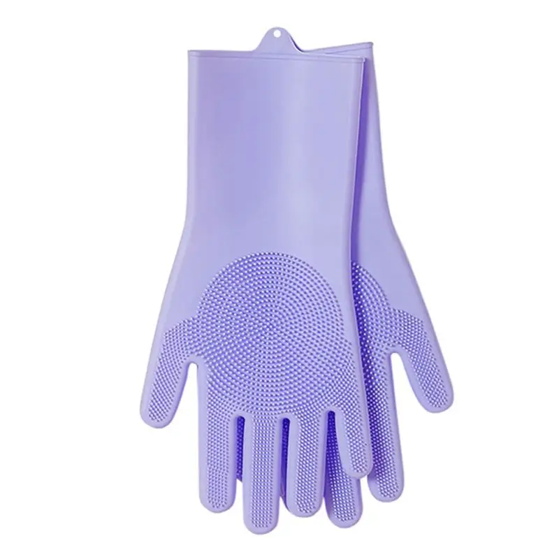

2pcs Silicone Cleaning Gloves Multifunction Magic Silicone Dish Washing Gloves For Household Kitchen Silicone Washing