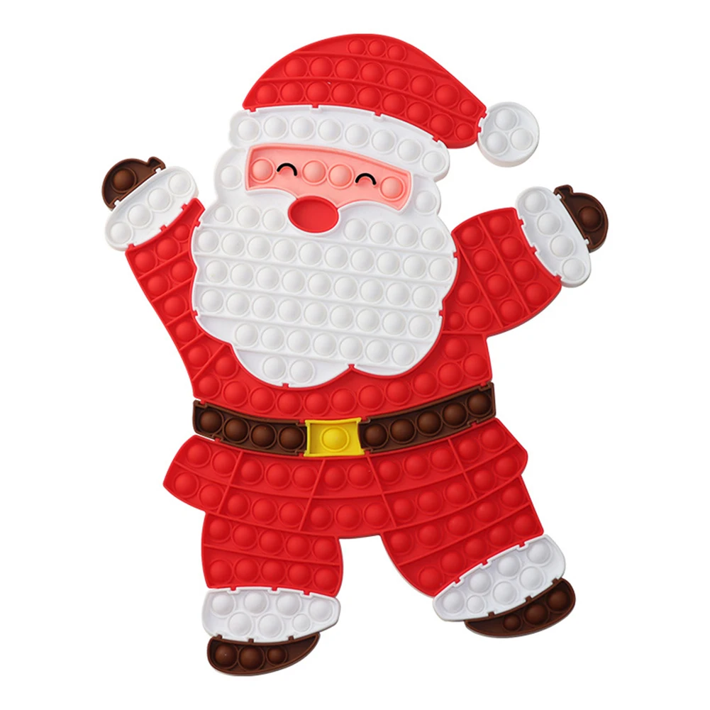 

Антистрессовая Рождественская большая пузырьковая игрушка Санта-Клаус для детей и взрослых декоративная пресс-доска с ионами семейная Про...
