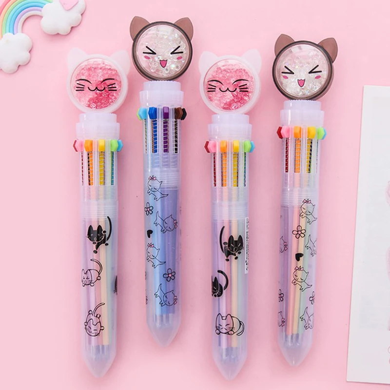 Шариковая ручка в виде кошки 10 цветов |