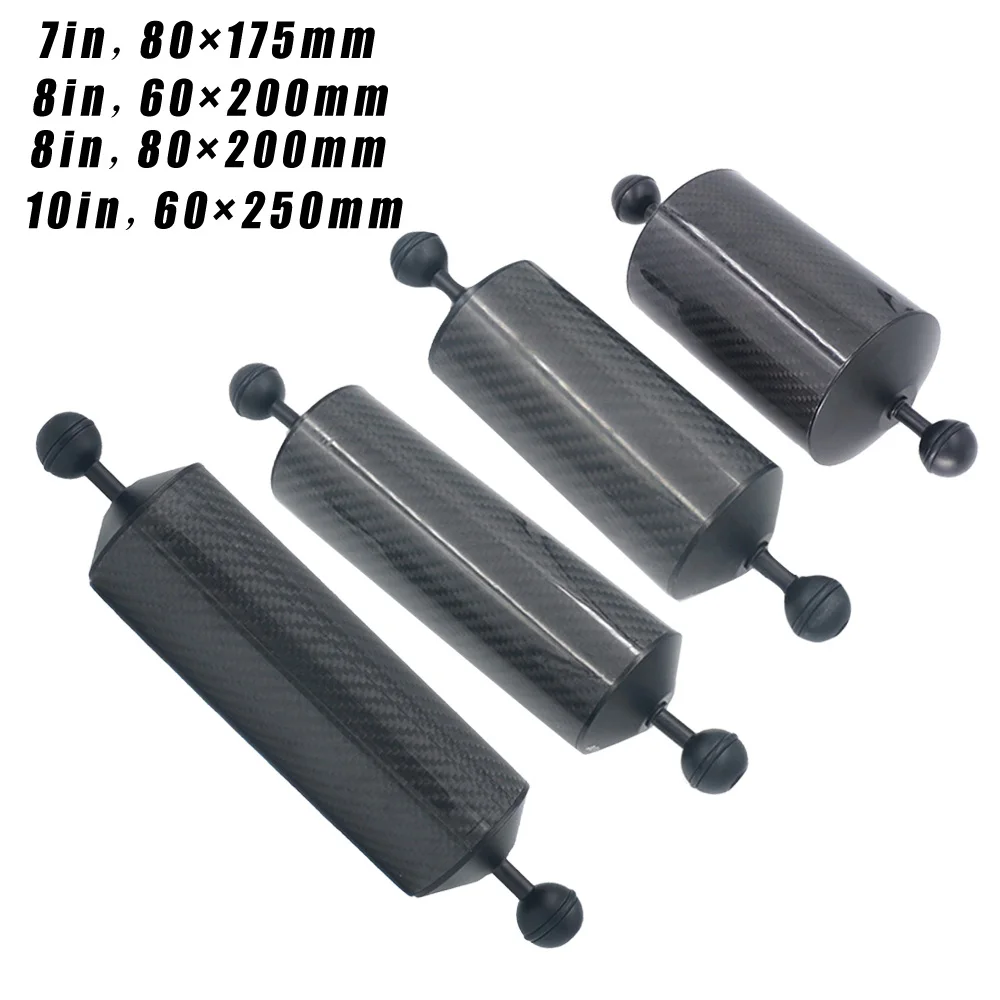 

Scuba Underwater Diving Carbon Fiber Float Arm Ball Buoyancy Extend Bracket 8-10 Inch Ultralight Diving Double Ball Head Float