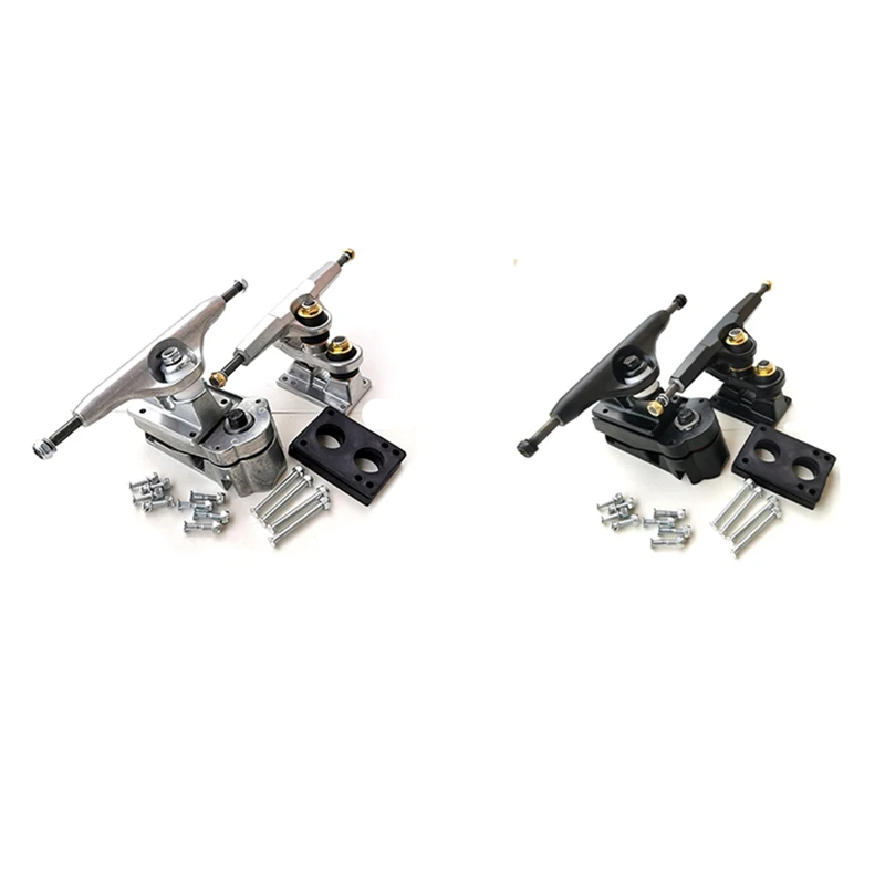 

ELOS-6.25Inch Double Kingpin Surf Skateboard Trucks S5 Adapter Gravity Casting Rear Trucks Red Spring