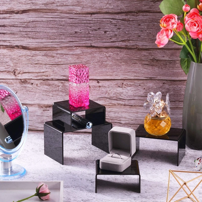 

3Pcs/Set Cosmetics Acrylic Display Stand Jewelry Collectible Showcase Doll Toys Storage Rack Shelf Holder