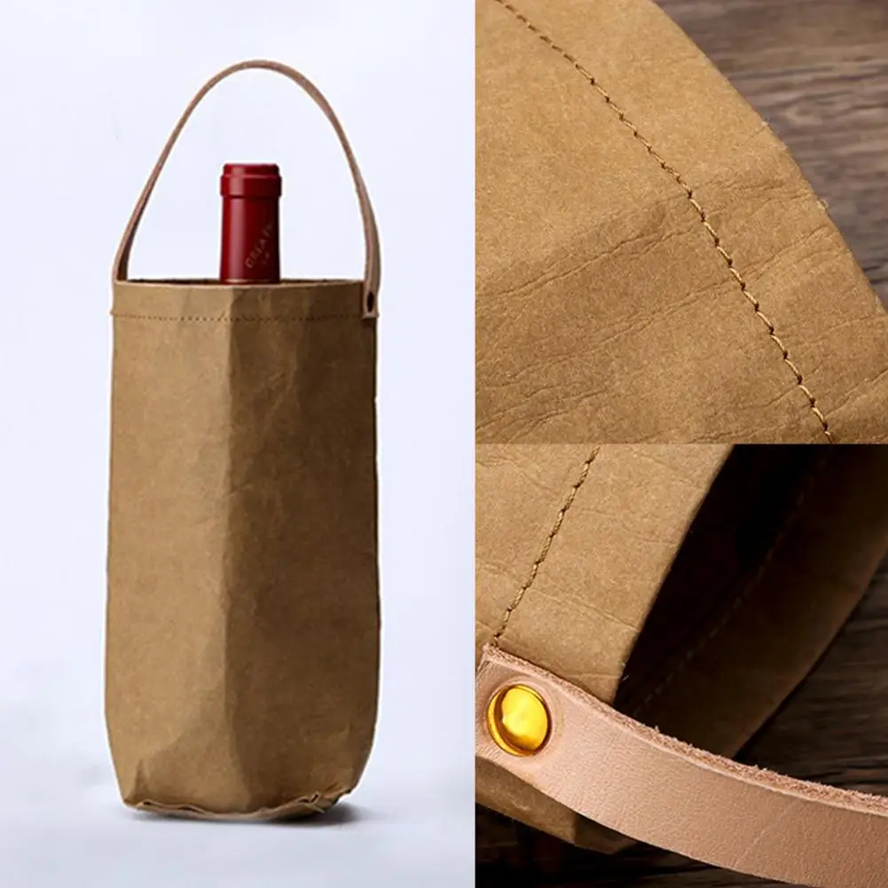 Моющаяся крафт бумага одна коробка для упаковки вина экологически чистая сумка