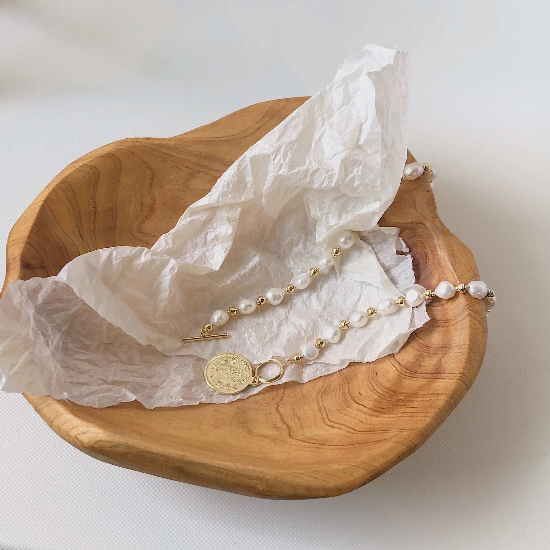 

2021 New Natural Freshwater Pearl Necklace Baroque Irregular Necklaces for Women Round Chokers