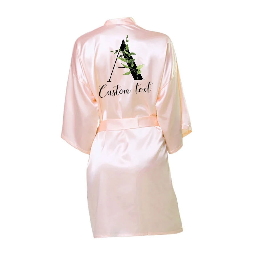 Индивидуальный халат для свадебных торжеств индивидуальный темно-розового
