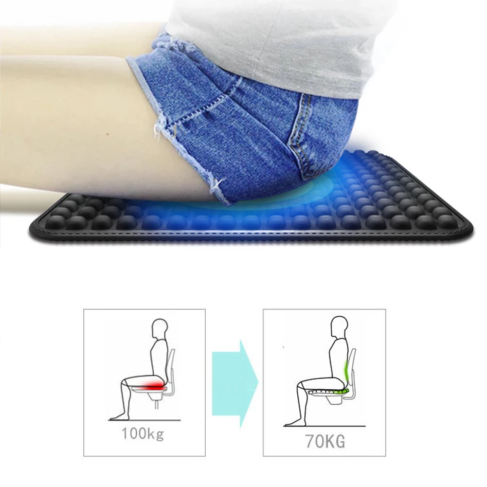 

Breathable Car Seat Cushion Summer Cooling Pad Ice Gel Pad Ventilated Massage Chair Seat Cushion Pain Relief for Car Home Office