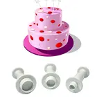 3 шт. круглая форма для торта, печенья, печенья, резак для Плунжер для сахарной мастики, сахарного ремесла, украшения, товары для дня рождения