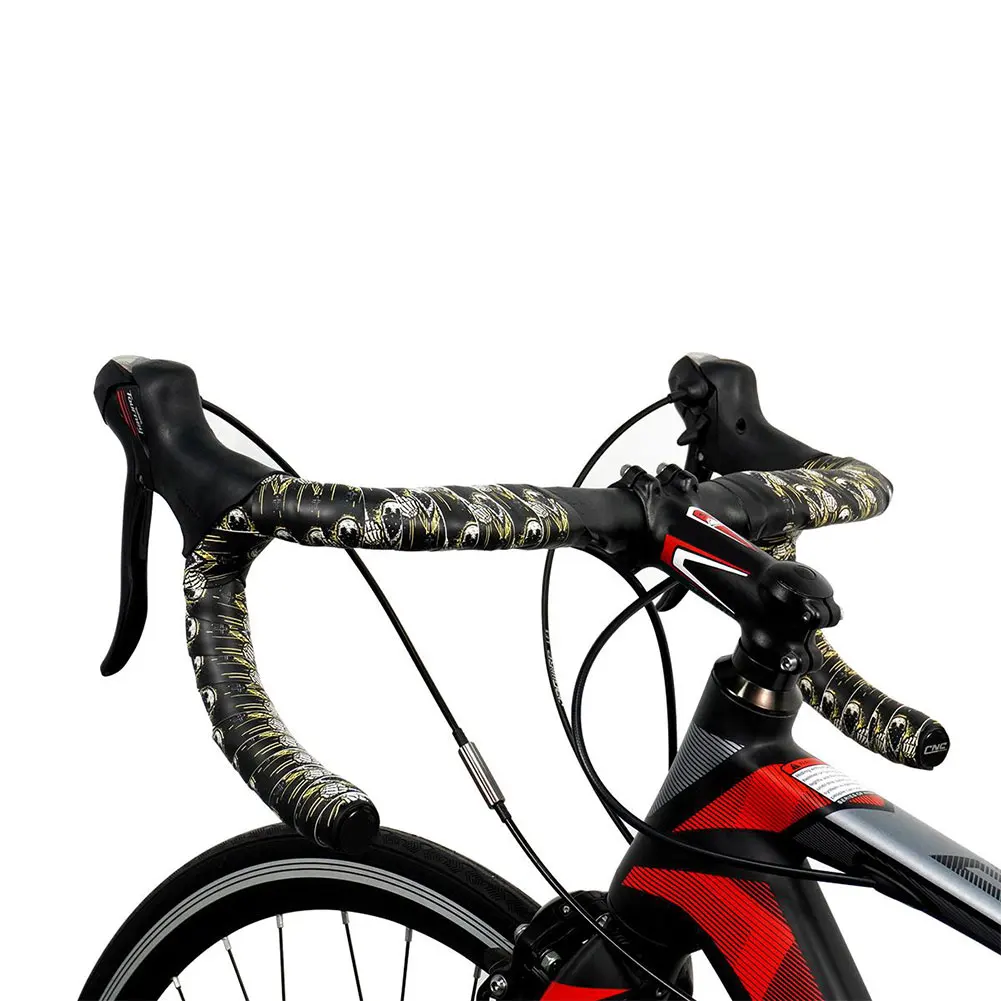 

2 Rolls Bike Handlebar Tape Road Bicycle Anti-Slip Silica Gel EVA Shock Absorption Handle Bar Tape Cycling Wrap End Plug