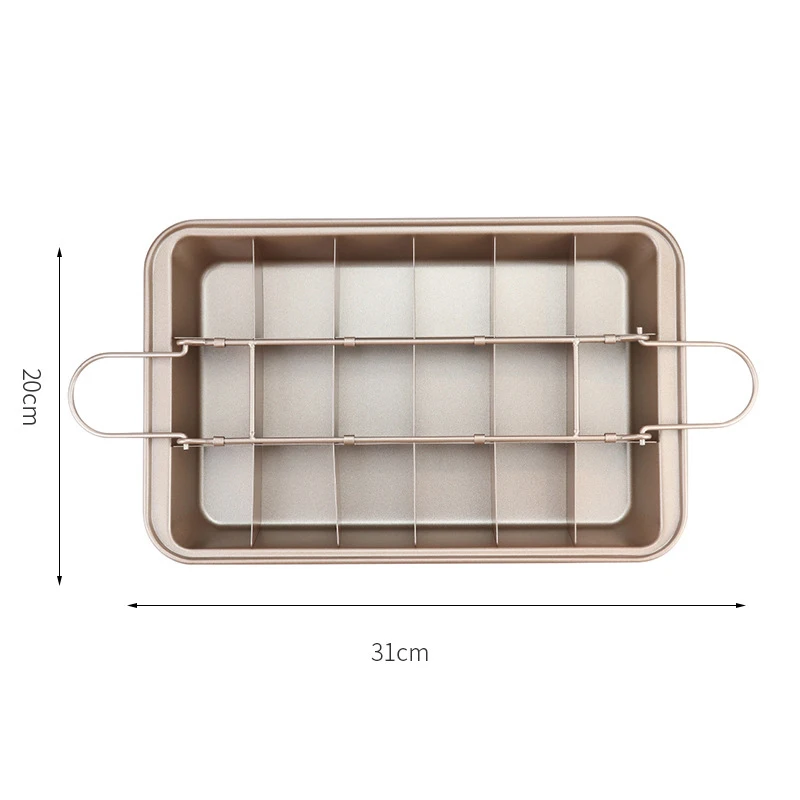 

Rectangular Cake Mold 18 Lattice Brownie Non-stick Baking Pan Bread Cake Mold Square Baking Pan Kitchen Baking Supplies