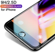 50pcs 2.5D Screen Protector Super Clear Tempered Glass film for iPhone 6 plus 6s plus 7 Plus  Iphone 8 plus X Protective Film