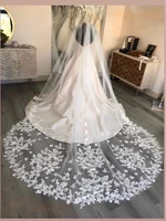 real photos long lace wedding veils 5 meters white ivory bridal veil with comb bride cathedral wedding accessories veu de noiva