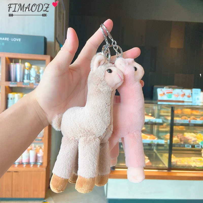 FIMAODZ мультяшный плюшевый брелок Альпака милые животные пушистая овечка кукла