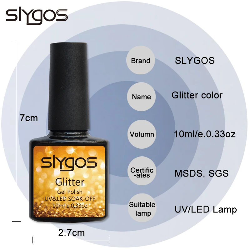 SLYGOS 10 мл УФ светодиодный Блестящий Гель-лак долговечный Звездный ночной