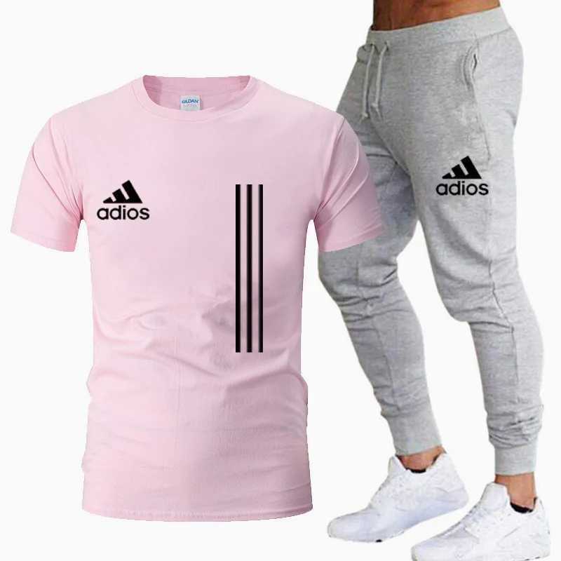 

Summer new style short-sleeved trouser suit men's trend suit quick-drying casual sportswear men's two-piece suit S-3XL