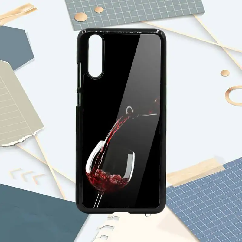 

wine glass pattern Phone Case PC For Samsung galaxy S note 8 9 20 10 e lite2019 plus pro ultra