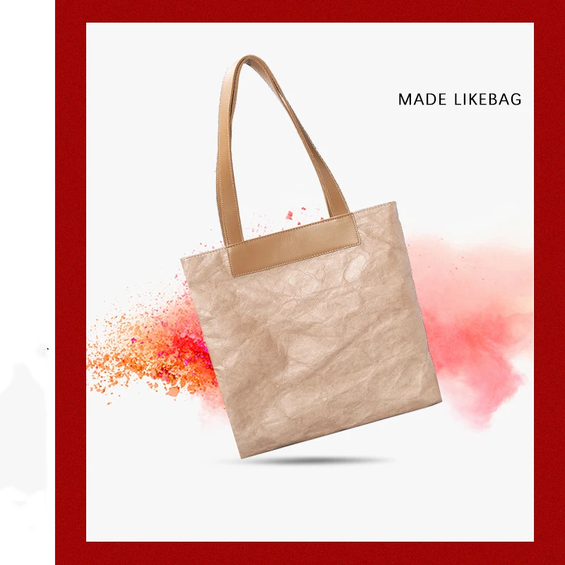 Сумка-тоут для женщин вместительные модные бумажные кошельки и сумочки на одно