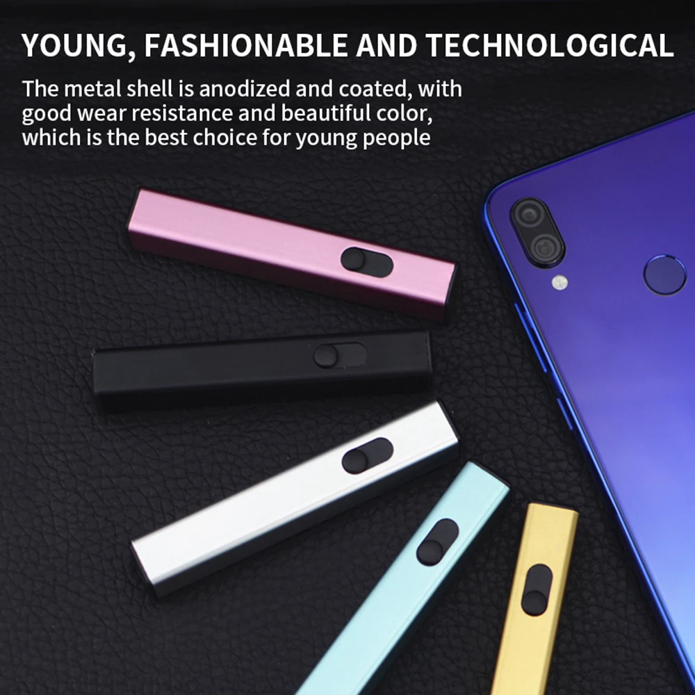 Мини дуговая плазменная зажигалка перезаряжаемая ветрозащитная тонкая