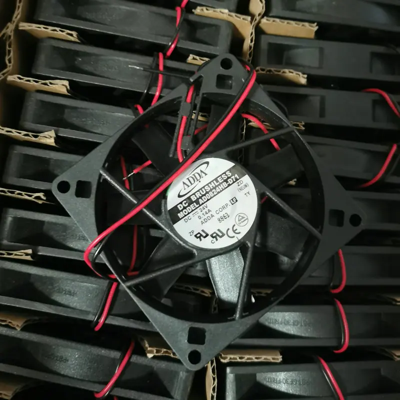 Новый Оригинальный ADDA 8015 24v 0.14a AD0824HB D71 2 провода Вентилятор охлаждения 80*80*15 мм 80