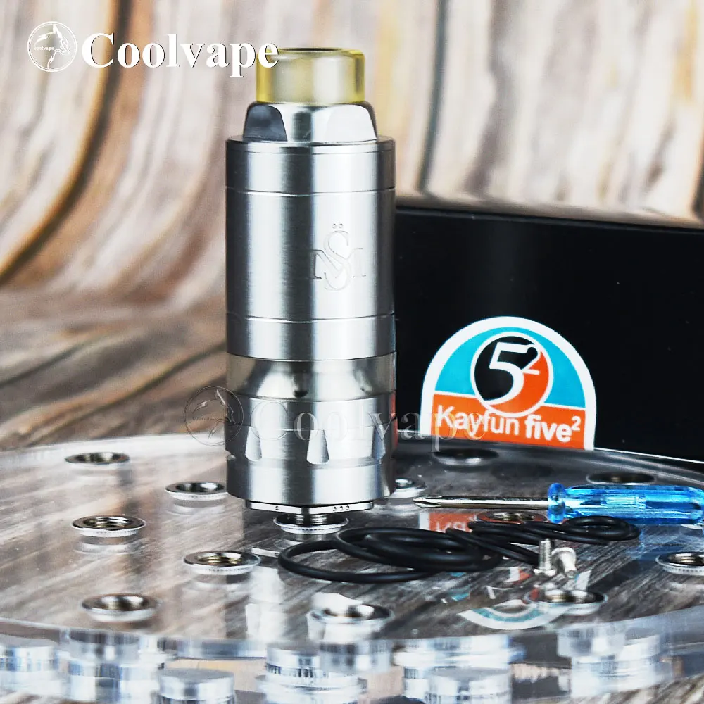 

Атомайзер Kayfun 5 м² Special Edition RTA 25 мм 7 мм для электронной сигареты 316 SS, впускной воздушный поток, регулируемый перестраиваемый резервуар для вейпа vs taifun rta