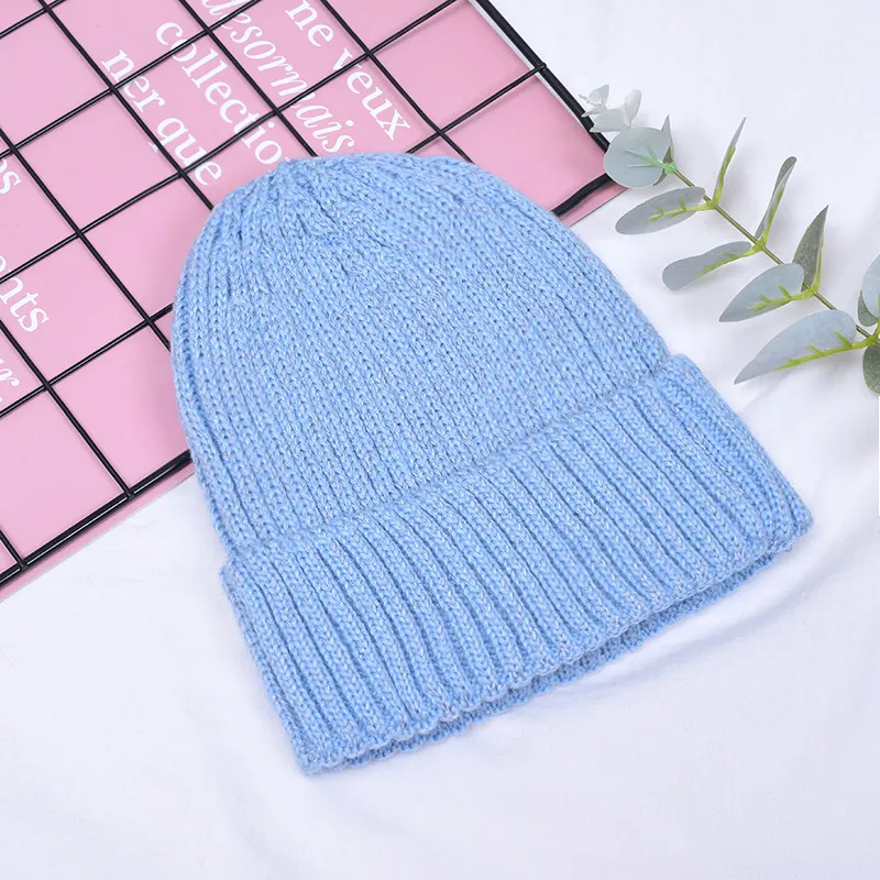 Зимний берет женская вязаная акриловая плотная теплая мягкая шапка Женская