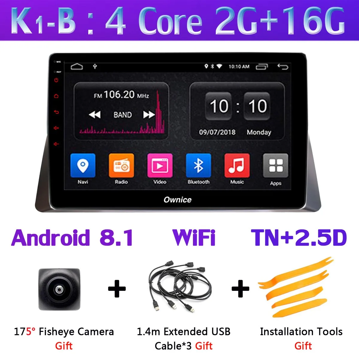 Панорамная камера 360 ° 1 din Android 9,0 8 ядерный 4 Гб+ 64 Гб DSP SPDIF CarPlay Автомобильный gps радио плеер для Honda Accord 8th 2008-2013 - Цвет: K1-B