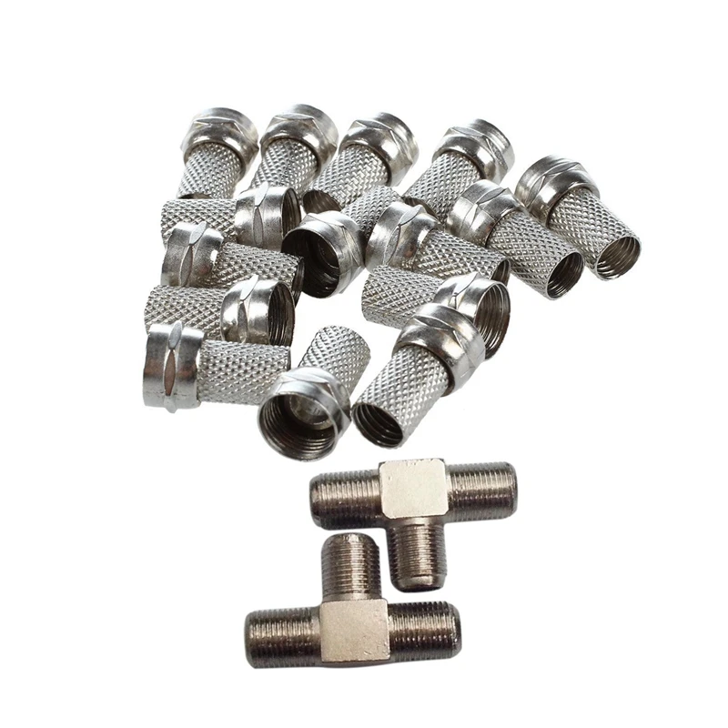 

Коаксиальный кабель Twist-on, 17 шт., RF разъем, штекер для камеры видеонаблюдения RG6, F-Type и 2-Way F-Type