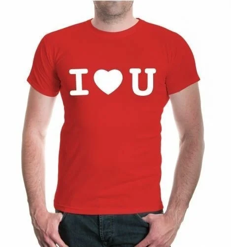 Мужская футболка унисекс с коротким рукавом I Love U You Flirt Fun Sayings Gift|Мужские