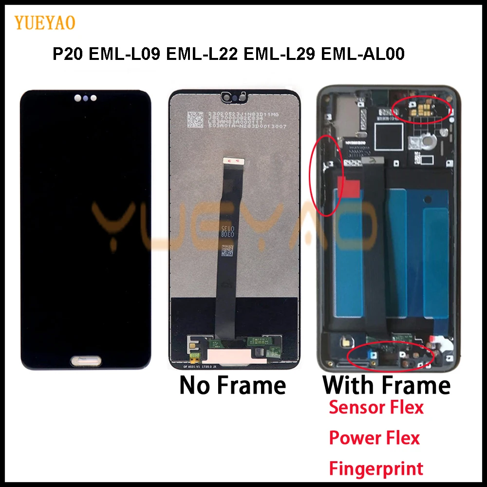 ЖК дисплей P20 для HUAWEI дигитайзер сенсорного экрана сменный L22 L09 L29|Экраны