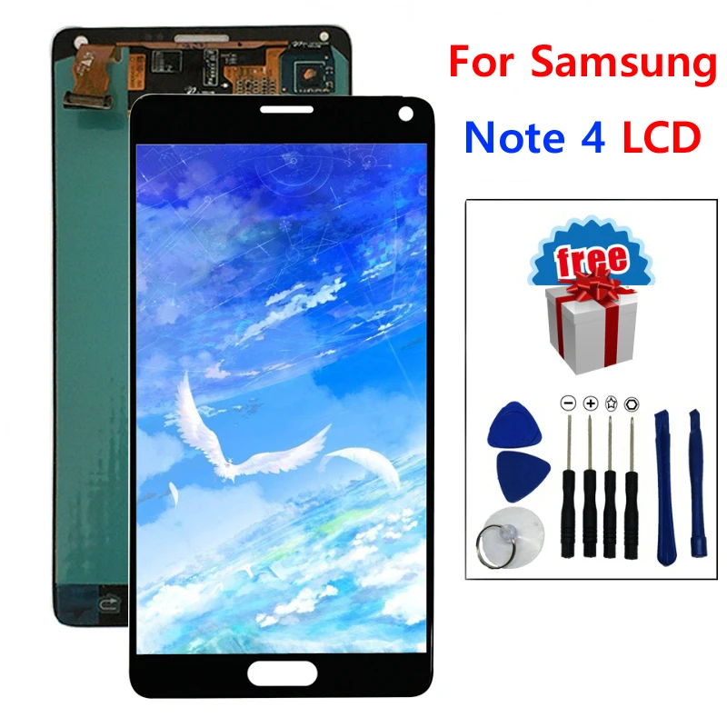 ЖК дисплей для Samsung Galaxy Note 4 N910 N910C N910A N910F N910H Note4 Дисплей сенсорный дигитайзер в