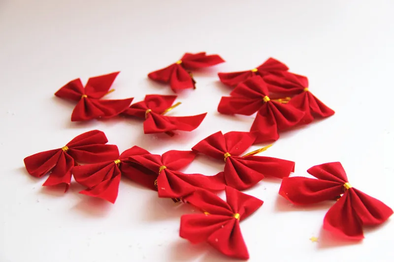 12 шт./лот красный красивый бант украшение рождественской елки вечерние украшения