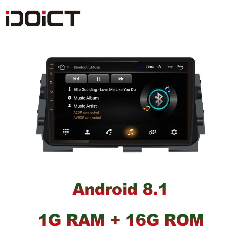 Автомобильный DVD плеер IDOICT Android 8 1 GPS навигация мультимедиа для Nissan Kicks Radio 2017